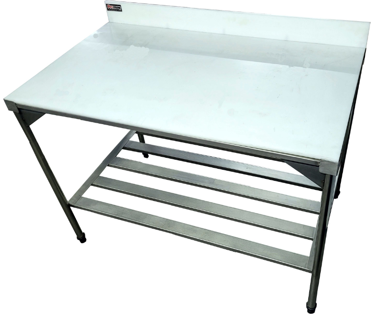 Mesa em Polietileno 304 (1000X700X850mm) em Aço Inox - Promaq