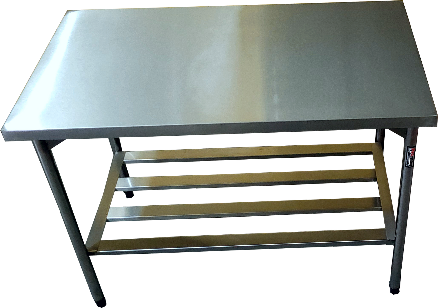 Mesa com Prateleira Gradeada (1200X700X850mm) em Aço Inox- Promaq