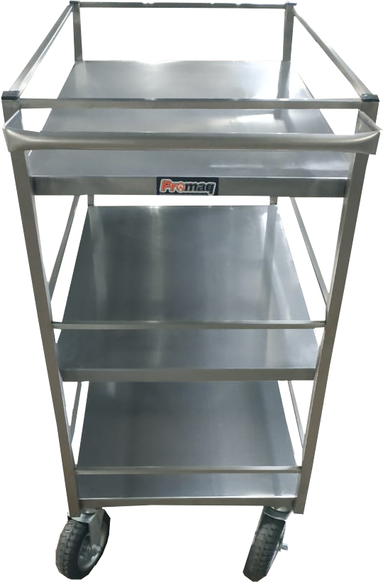 Carrinho Auxiliar 2 Bandejas em Aço Inox - Promaq