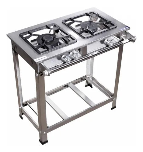 Fogão Industrial 2 Bocas P7 Gás Inox  - Js Martins