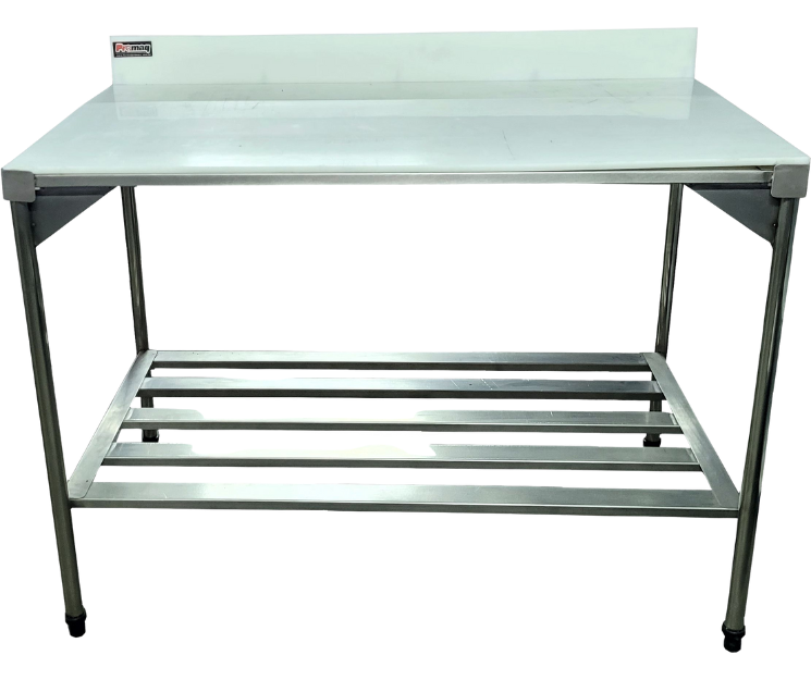 Mesa em Polietileno 304 (1000X700X850mm) em Aço Inox - Promaq