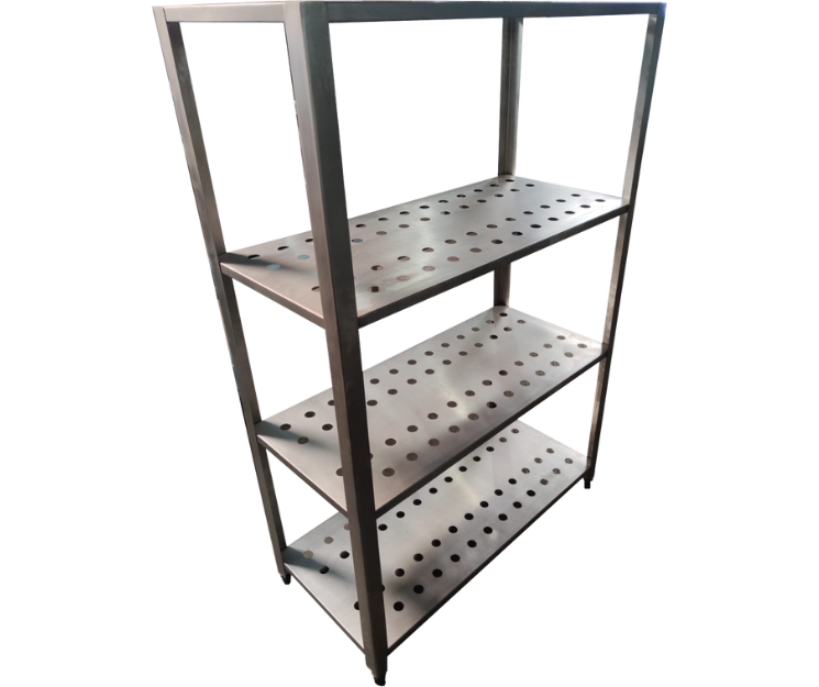 Estante Perfurada 4 Planos em Aço Inox 200X40cm - Promaq