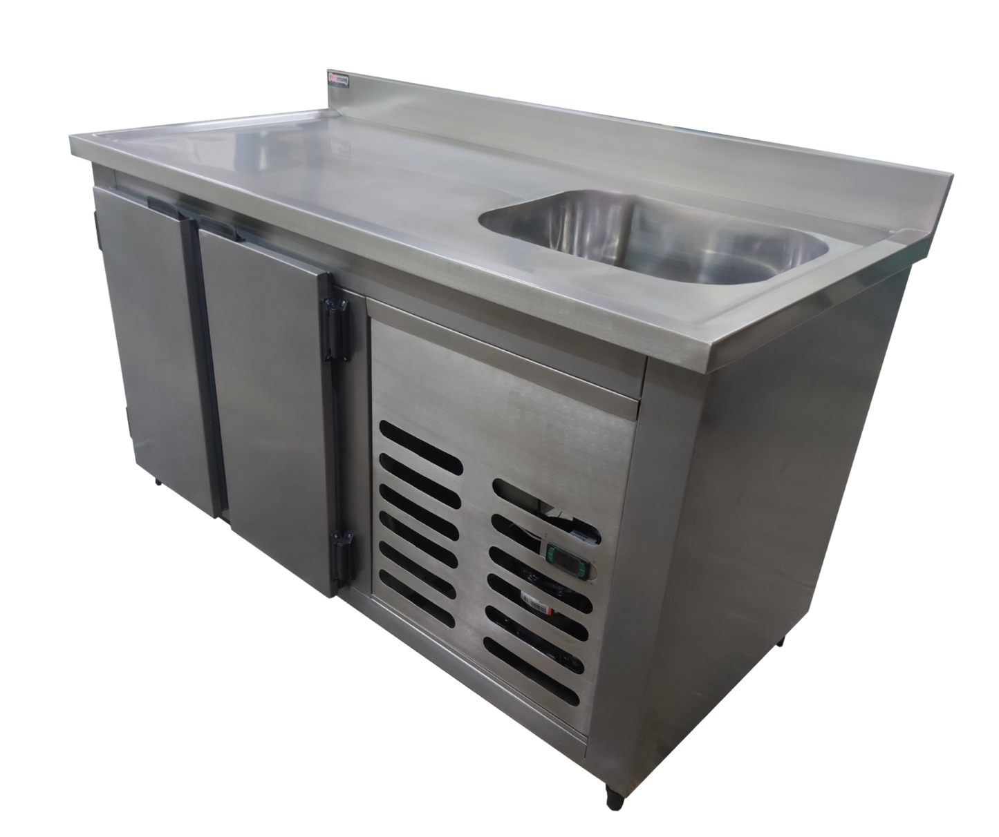 Balcão Refrigerado com Cuba e Espelho em Aço Inox 180X70cm - Promaq