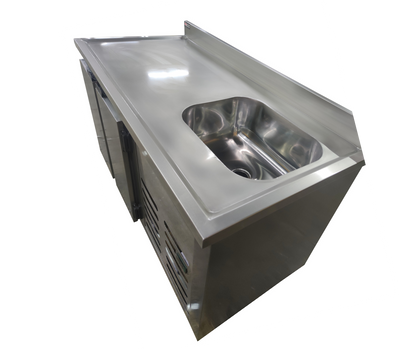 Balcão Refrigerado com Cuba e Espelho em Aço Inox 180X70cm - Promaq