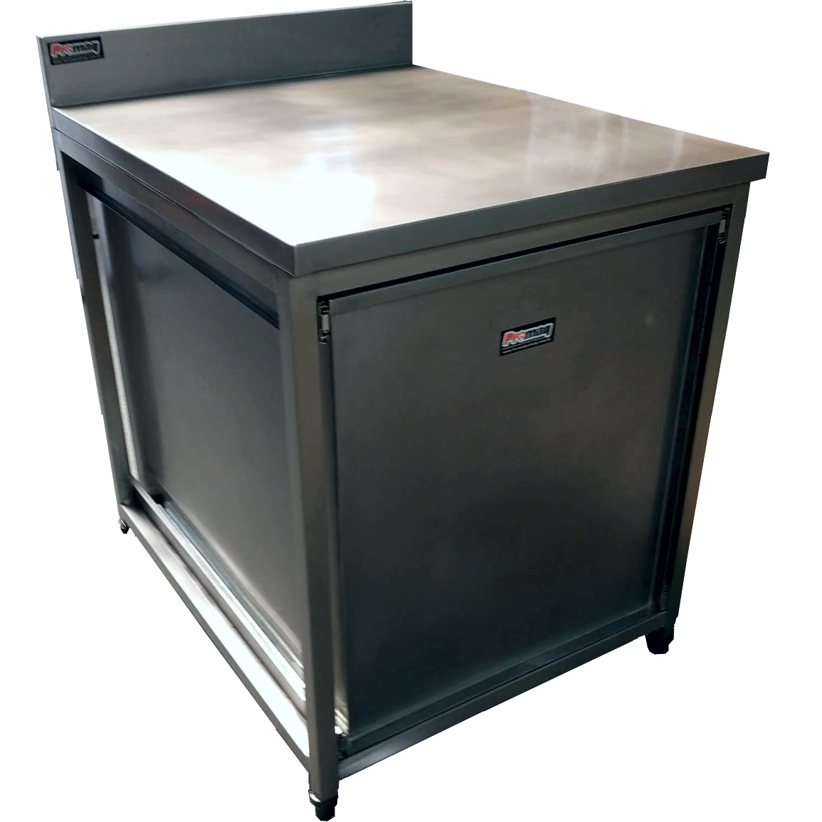 Mesa com Espelho e Gaveta em Aço Inox - Promaq