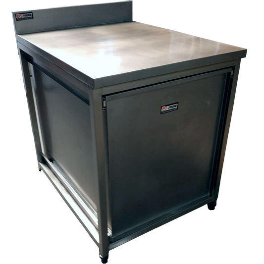 Mesa com Espelho e Gaveta em Aço Inox - Promaq