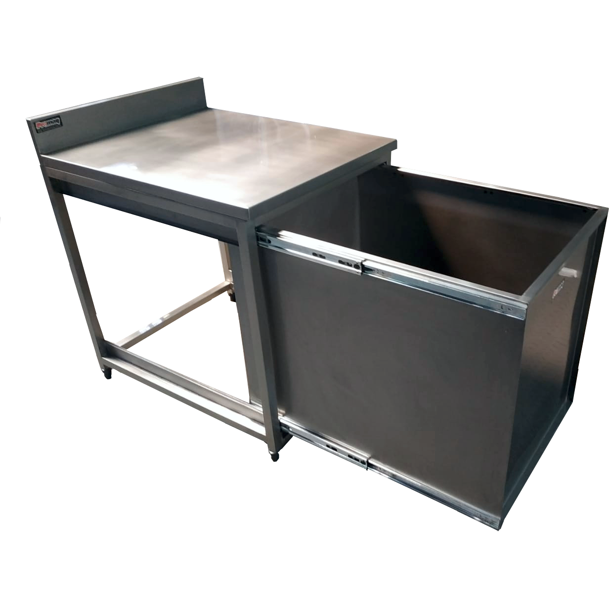 Mesa com Espelho e Gaveta em Aço Inox - Promaq