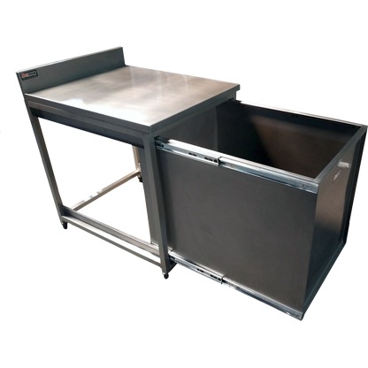 Mesa com Espelho e Gaveta em Aço Inox - Promaq