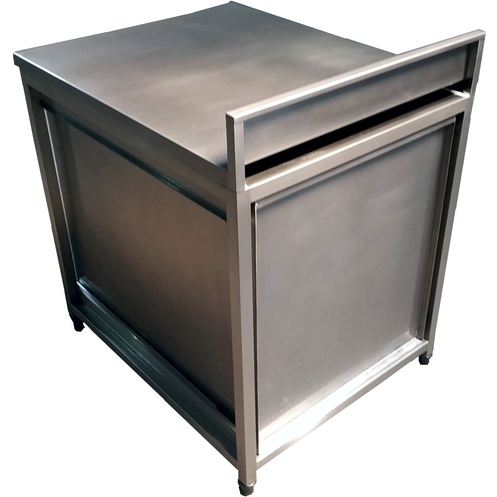 Mesa com Espelho e Gaveta em Aço Inox - Promaq