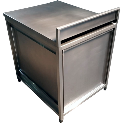 Mesa com Espelho e Gaveta em Aço Inox - Promaq